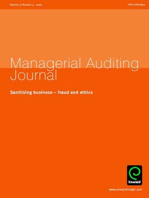 cover image of Managerial Auditing Journal, Volume 17, Issue 4